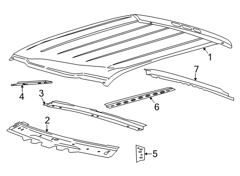 2025 Ford F-150 Roof & Components Diagram 2