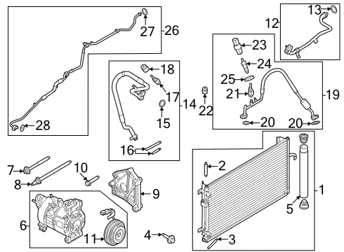 2024 Ford Mustang Compressor Clutch Assembly Diagram for FR3Z-19D786-A