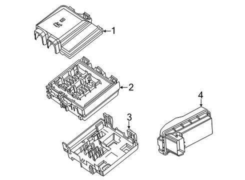 2025 Ford Maverick Fuse Junction Panel Assembly Diagram for SZ6Z-14A068-A