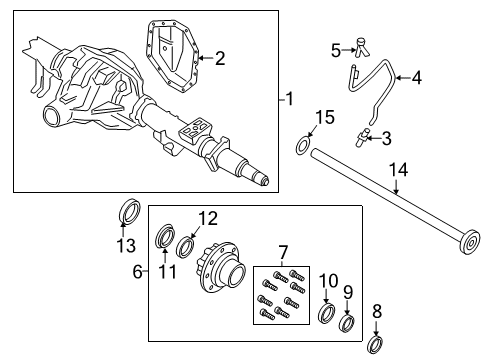 2022 Ford F-350 Super Duty Rear Axle Housing Diagram for JC3Z-4010-A