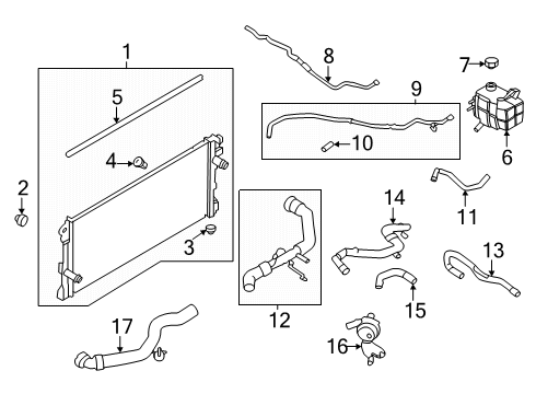 2025 Ford Ranger Radiator & Components Diagram 2