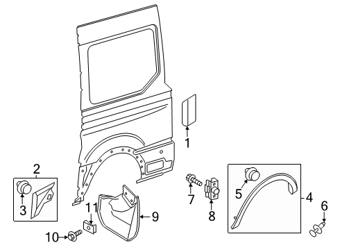 2025 Ford Transit 350 HD Side Panel & Components Diagram 7