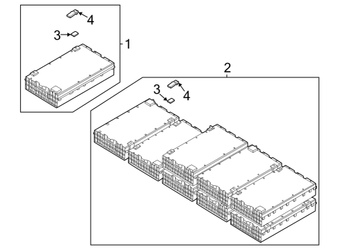 2024 Ford F-150 Lightning Traction Batt Array Assembly Diagram for NL3Z-10D672-F