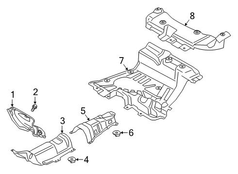 2020 Ford Transit Connect Heat Shield Diagram for DV6Z-1711434-B