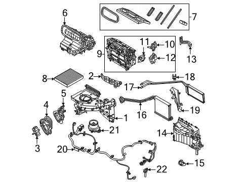 2025 Ford Expedition RADIATOR AND SEAL ASY - HEATER Diagram for SL1Z-18476-A