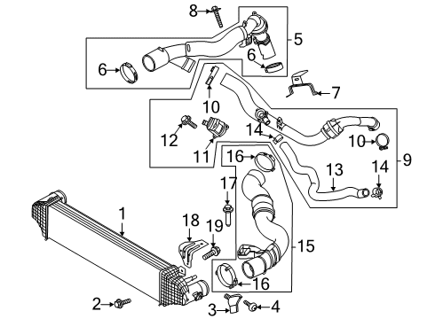 2023 Lincoln Aviator Air Duct Diagram for M1MZ-6C646-A
