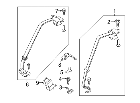 2020 Lincoln Continental BELT AND BUCKLE ASY Diagram for GD9Z-54611B66-CK