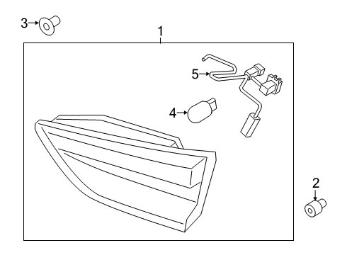 2024 Ford Escape Rear Lamp Assembly Stop And Flas Diagram for PJ6Z-13405-B