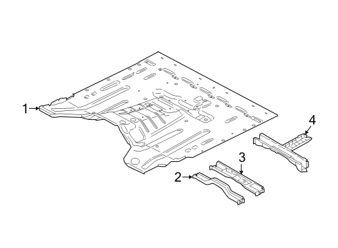 2022 Ford E-Transit Cross Member Assembly Diagram for NK3Z-6110692-A