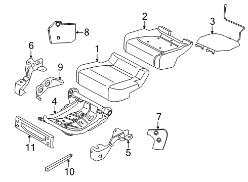 2025 Ford F-150 Rear Seat Components Diagram 2