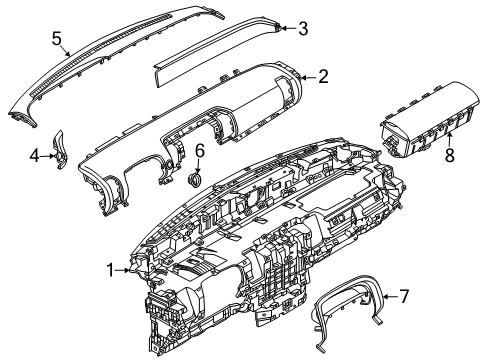 2025 Ford Expedition Instrument Panel Components Diagram 2