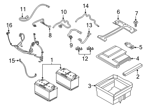 2020 Ford Transit Cable Assembly Diagram for LK4Z-14303-D