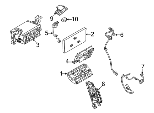 2021 Lincoln Nautilus Display Unit Diagram for KA1Z-10D885-SA