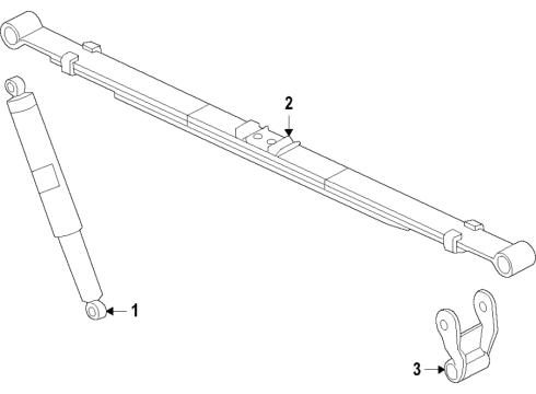 2024 Ford F-150 Shock Absorber Assembly Diagram for ML3Z-18125-BF