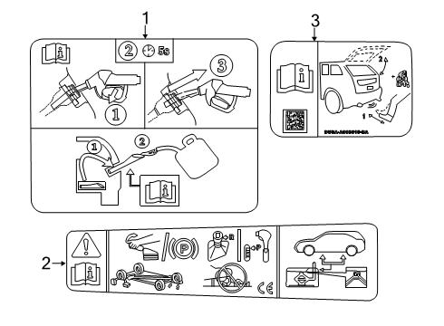 2021 Lincoln Corsair Decal Diagram for LU5Z-1503050-B