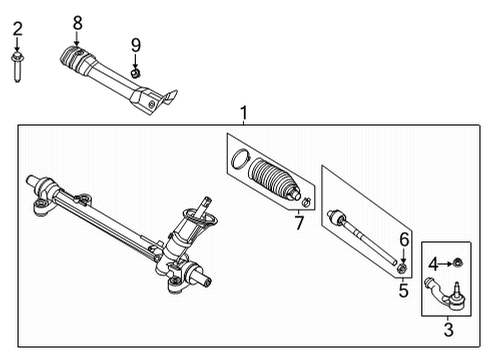 2021 Ford Bronco Sport ROD ASY - SPINDLE CONNECTING Diagram for LX6Z-3280-B