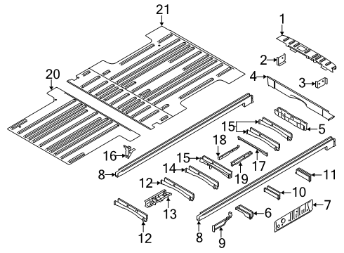 2025 Ford Transit Floor Cross Member Assembly Diagram for PK4Z-6110780-A