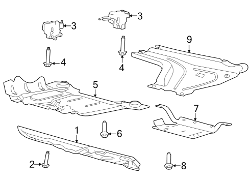2022 Ford Bronco Plate Diagram for MB3Z-7E063-A