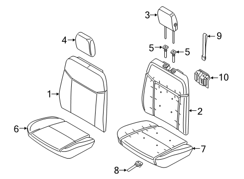2023 Ford Ranger CUSHION ASY - SEAT Diagram for LB3Z-2160080-CB