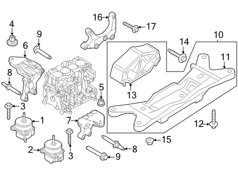 2024 Ford Mustang Automatic Transmission Assembly Diagram for PR3Z-7000-D