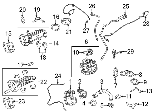 2020 Ford F-250 Super Duty Fuel Vapour Store Cannister Diagram for LC3Z-9D653-N