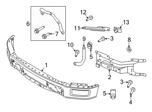 2025 Ford F-150 Bumper & Components - Front Diagram 8