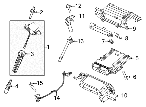 2020 Ford F-150 Engine Knock Sensor Diagram for FT4Z-12A699-D