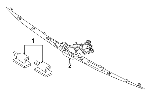 2020 Lincoln Nautilus Licence Plate Lamp With Bu Diagram for MA1Z-13B482-B