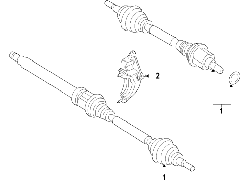 2020 Ford Fusion Front Axle Shaft Diagram for FG9Z-3B436-H