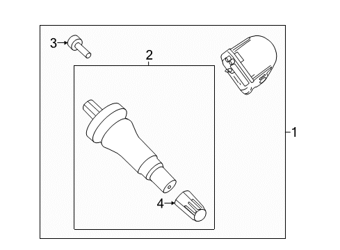 2022 Ford Expedition Tpms Sensor Kit Diagram for PR3Z-1A189-A