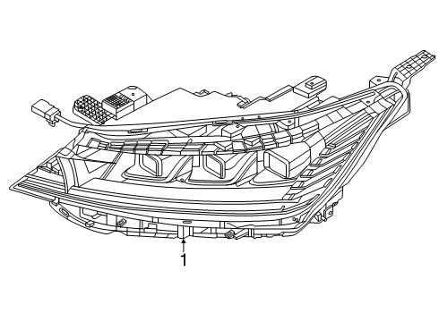 2025 Lincoln Nautilus Headlamp Assembly Diagram for R2TZ-13008-AT