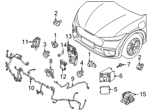2022 Ford Mustang Mach-E Sensor Assembly Diagram for ML3Z-14C689-H