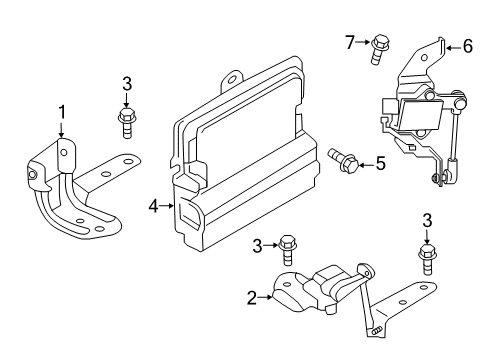 2022 Lincoln Nautilus Bracket And Lever Assembly Diagram for E1GZ-5A967-E