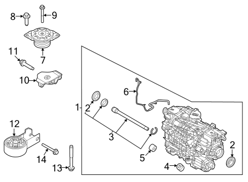 2022 Ford Mustang Mach-E Housing Diagram for LK9Z-6068-A