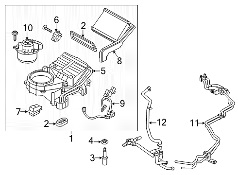 2024 Ford Transit RADIATOR AND SEAL ASY - HEATER Diagram for BK3Z-18476-D