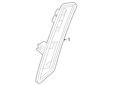 2024 Ford Mustang Side Marker Lamp Assembly Diagram for PR3Z-15A201-E