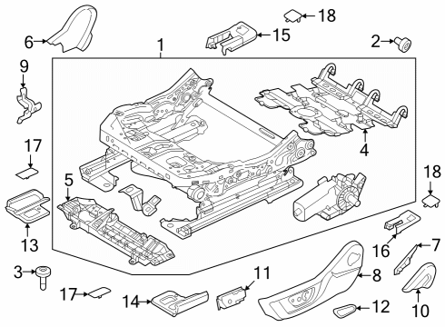 2024 Ford Mustang Switch Assembly Diagram for GR3Z-14A701-AA