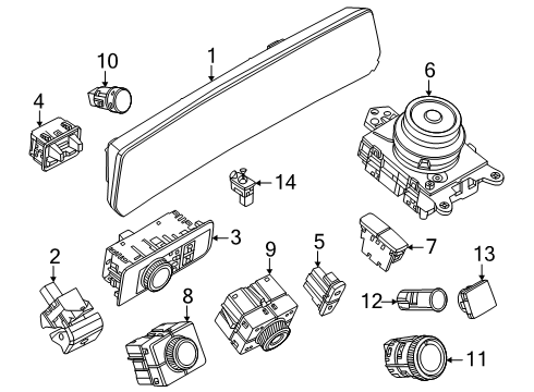 2025 Ford Expedition Switch Assembly Diagram for SL1Z-13D730-BA