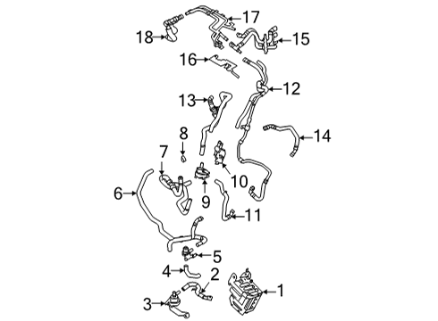 2023 Lincoln Aviator Hose Heater Water Diagram for L1MZ-18472-AE