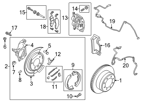 2020 Ford F-250 Super Duty Sensor Assembly Diagram for HC3Z-2C190-Q
