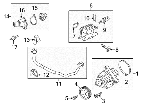 2021 Ford EcoSport Water Pump Assembly Diagram for 4S4Z-8501-E