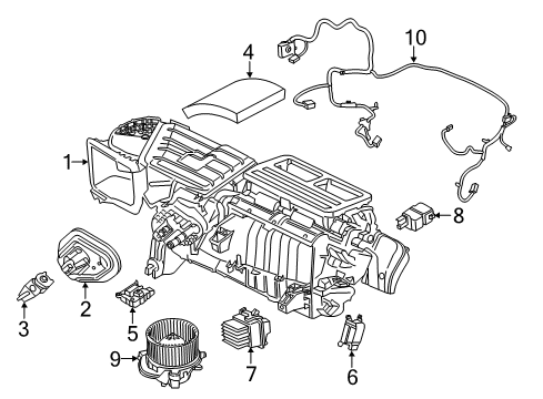 2020 Ford Mustang Motor Assembly Diagram for FR3Z-19E616-F