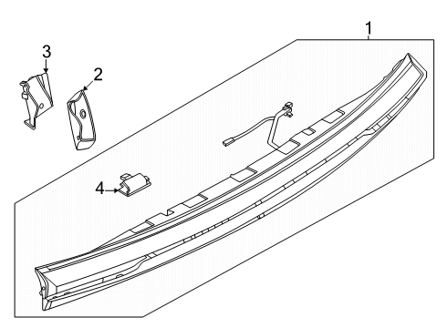 2024 Lincoln Nautilus Reflector Assembly Diagram for R2TZ-13A565-F
