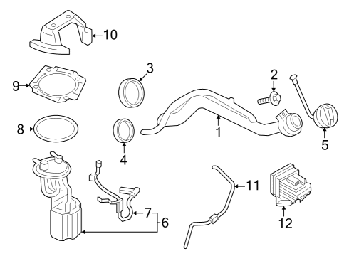 2024 Ford F-250 Super Duty Sender And Pump Assembly Diagram for HC3Z-9H307-AP