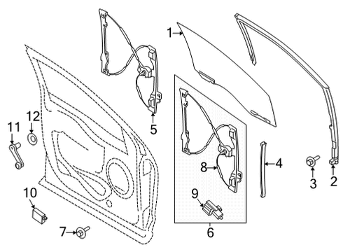 2021 Ford F-150 REGULATOR - WINDOW - LESS MOTO Diagram for ML3Z-1523209-C