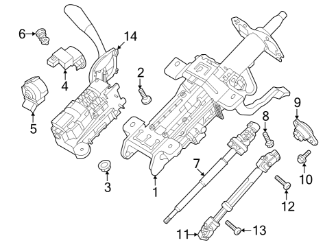 2022 Ford Expedition Gear Shift Lever Diagram for ML3Z-7210-AK