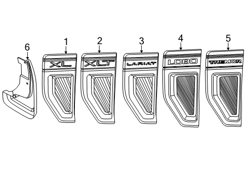 2025 Ford Maverick Emblem Diagram for PZ6Z-9942528-G