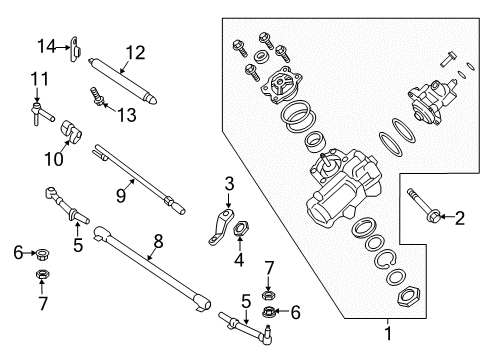 2020 Ford F-250 Super Duty END ASY - DRAG LINK ROD Diagram for PC3Z-3A131-J