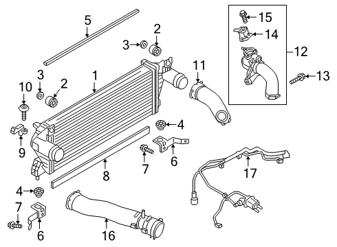 2022 Ford Ranger Air Duct Diagram for KB3Z-6C646-F