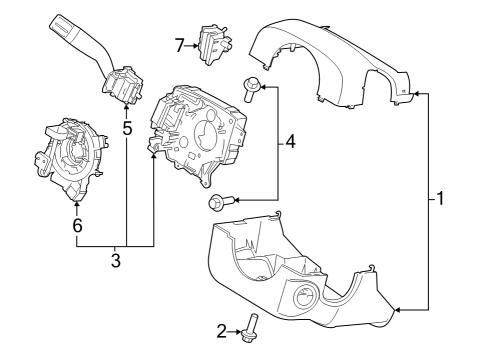 2022 Ford Expedition SWITCH ASY - DIRECTION INDICAT Diagram for NL1Z-13K359-BA